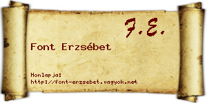 Font Erzsébet névjegykártya